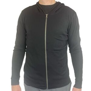 Unbound Merino Wool Full Zip Hoodie Mens Slim L 
Runs Small Travel Lightweight